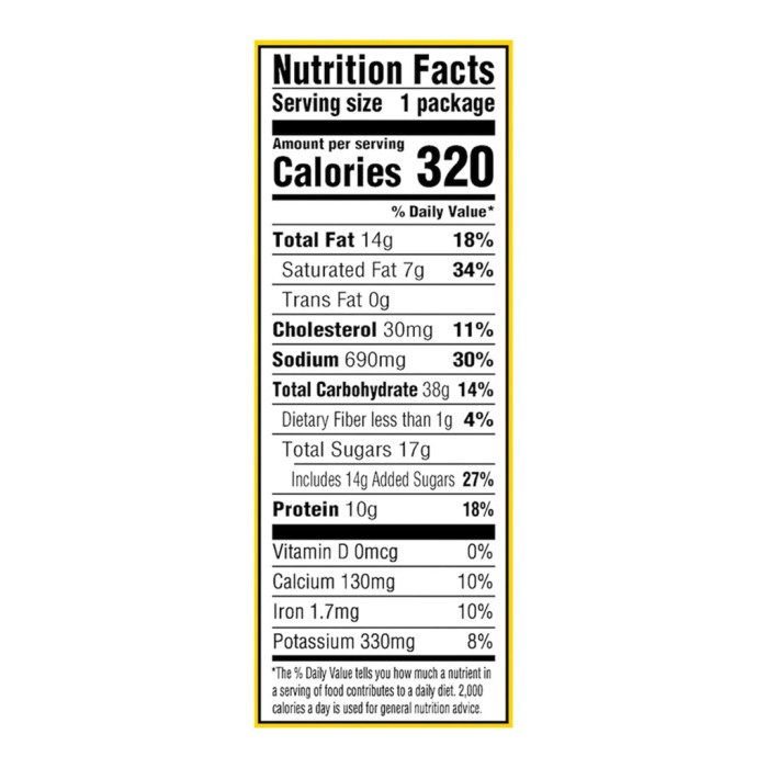 Ham and cheese lunchable nutrition facts