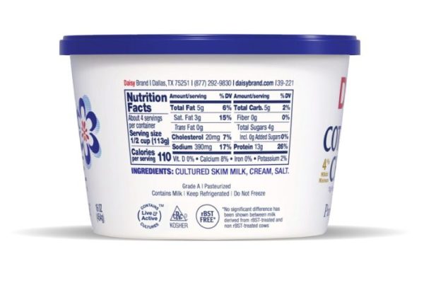 Cottage cheese nutrition data