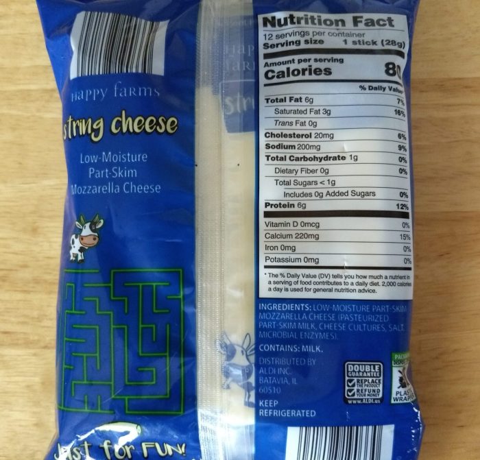 Aldi string cheese nutrition