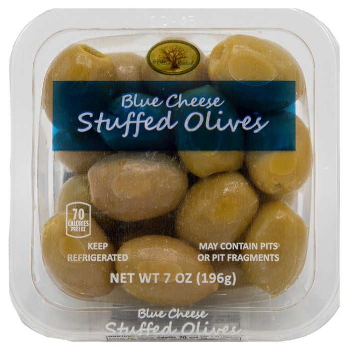 Blue cheese olives nutrition