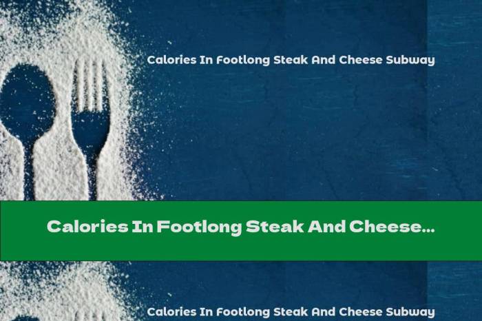 Subway footlong steak and cheese nutrition