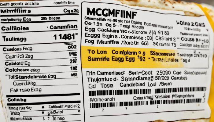 Egg and cheese mcmuffin nutrition