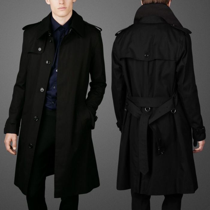 Mens fashion long coat